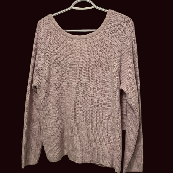 aerie Sweaters - Nwt’s Women’s Aerie Light Lavender Criss Cross Back Sweater Size XL